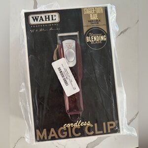 Wahl Professional 5 Star Series Magic Clip Cordless Hair Clipper (Burgundy) NWT